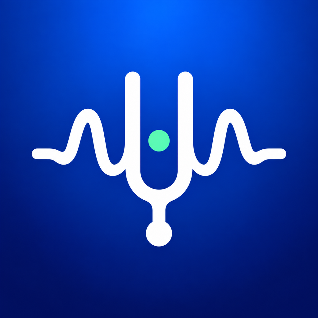Icono de PitchCue: diapasón y onda sonora